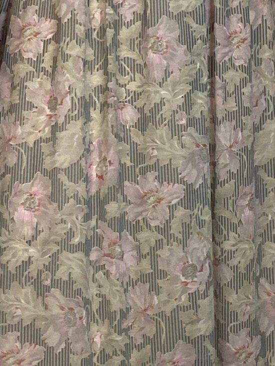 Vintage 1970s DREAMY Striped FLORAL Gown -- Small - Picture 3 of 10